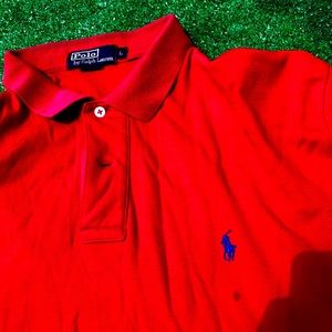 Vintage Polo by Ralph Lauren. Red with Blue pony.